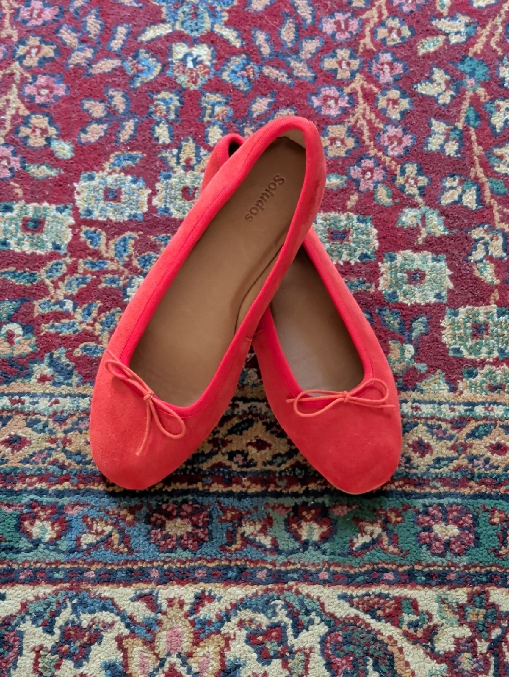 Soludos Red Ballet Flats